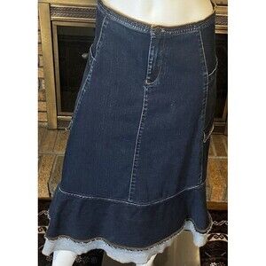 Marithe + Francois Girbaud Blue Denim Midi Skirt Size 29